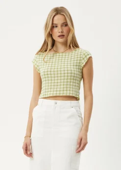 Sets & Co-Ords|Sleeveless<Afends Darcy  - Check Top Lemongrass Check