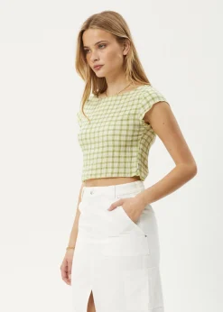 Sets & Co-Ords|Sleeveless<Afends Darcy  - Check Top Lemongrass Check