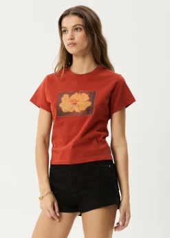 Tees & Shirts<Afends Dark Heaven  - Baby Tee Red Rum