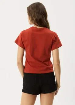 Tees & Shirts<Afends Dark Heaven  - Baby Tee Red Rum