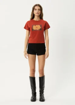 Tees & Shirts<Afends Dark Heaven  - Baby Tee Red Rum