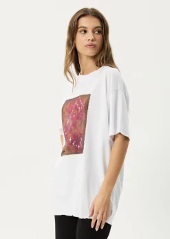 Tees & Shirts<Afends Dark Heaven  - Oversized Tee White