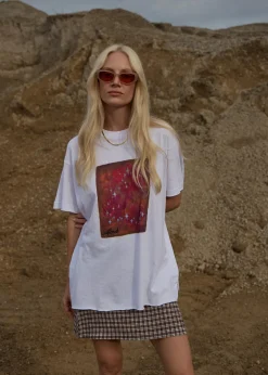 Tees & Shirts<Afends Dark Heaven  - Oversized Tee White