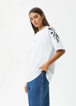 Tees & Shirts<Afends Dash  - Oversized Raglan Tee White