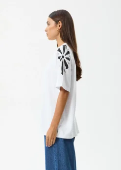 Tees & Shirts<Afends Dash  - Oversized Raglan Tee White