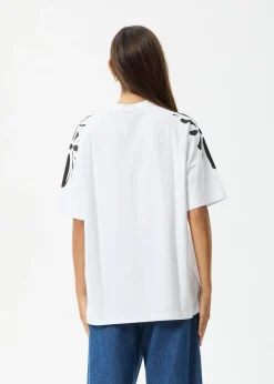 Tees & Shirts<Afends Dash  - Oversized Raglan Tee White