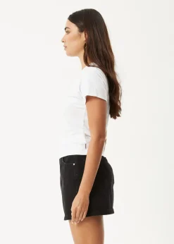 Tees & Shirts<Afends Day Job  -  Baby Tee White