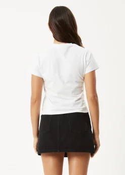 Tees & Shirts<Afends Day Job  -  Baby Tee White