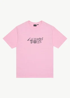 T-Shirts<Afends Deep State  - Heavyweight Retro Tee Vintage Pink