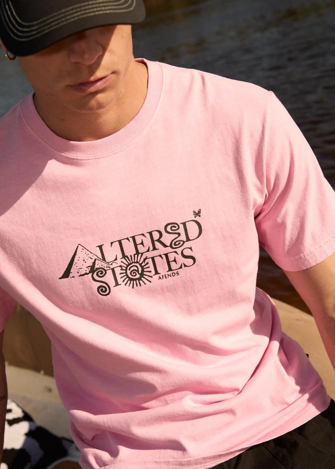 T-Shirts<Afends Deep State - Heavyweight Retro Tee Vintage Pink