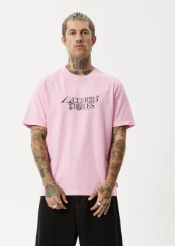 T-Shirts<Afends Deep State - Heavyweight Retro Tee Vintage Pink