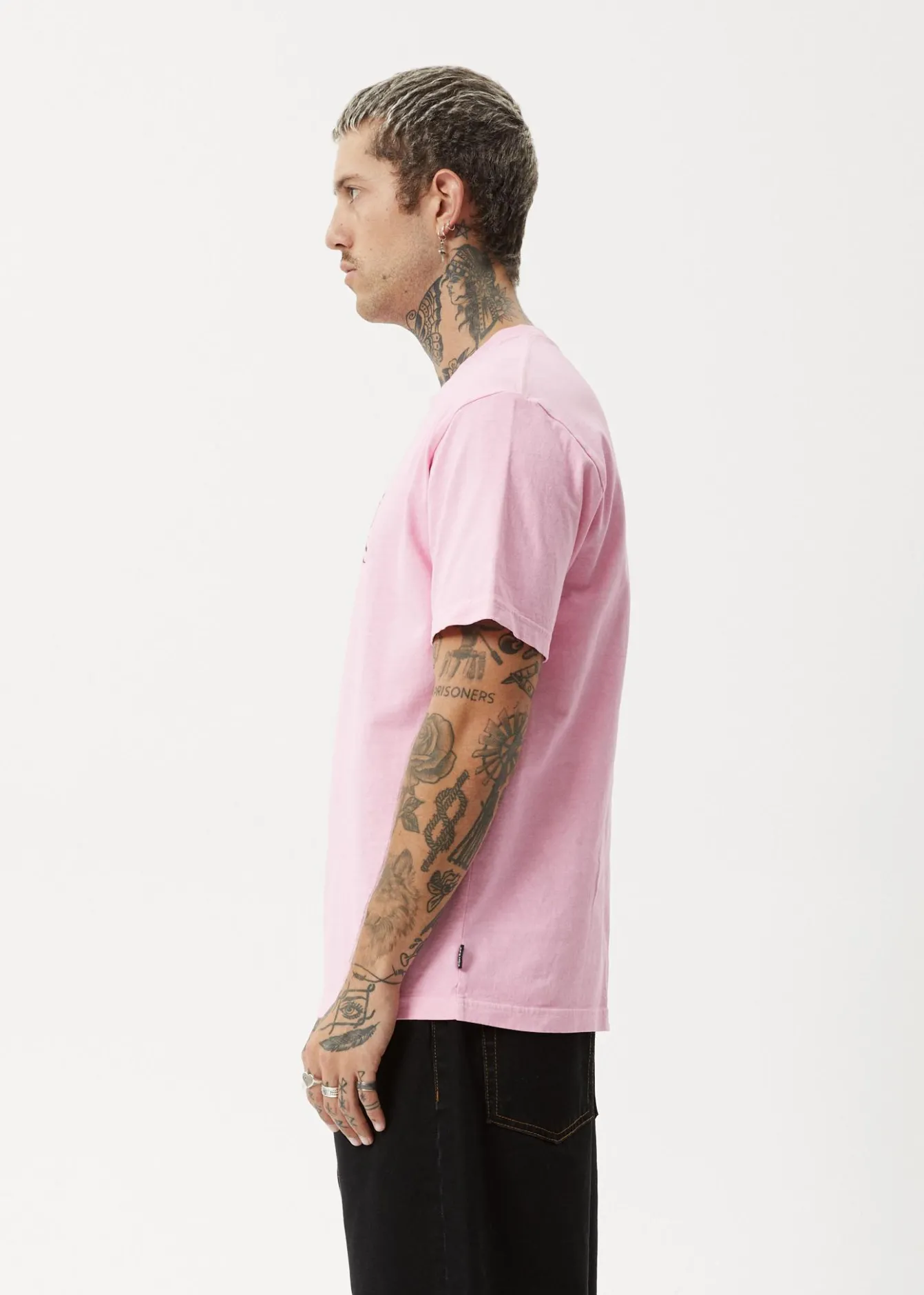 T-Shirts<Afends Deep State - Heavyweight Retro Tee Vintage Pink