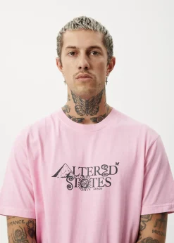 T-Shirts<Afends Deep State - Heavyweight Retro Tee Vintage Pink