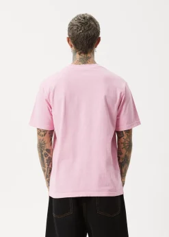 T-Shirts<Afends Deep State - Heavyweight Retro Tee Vintage Pink