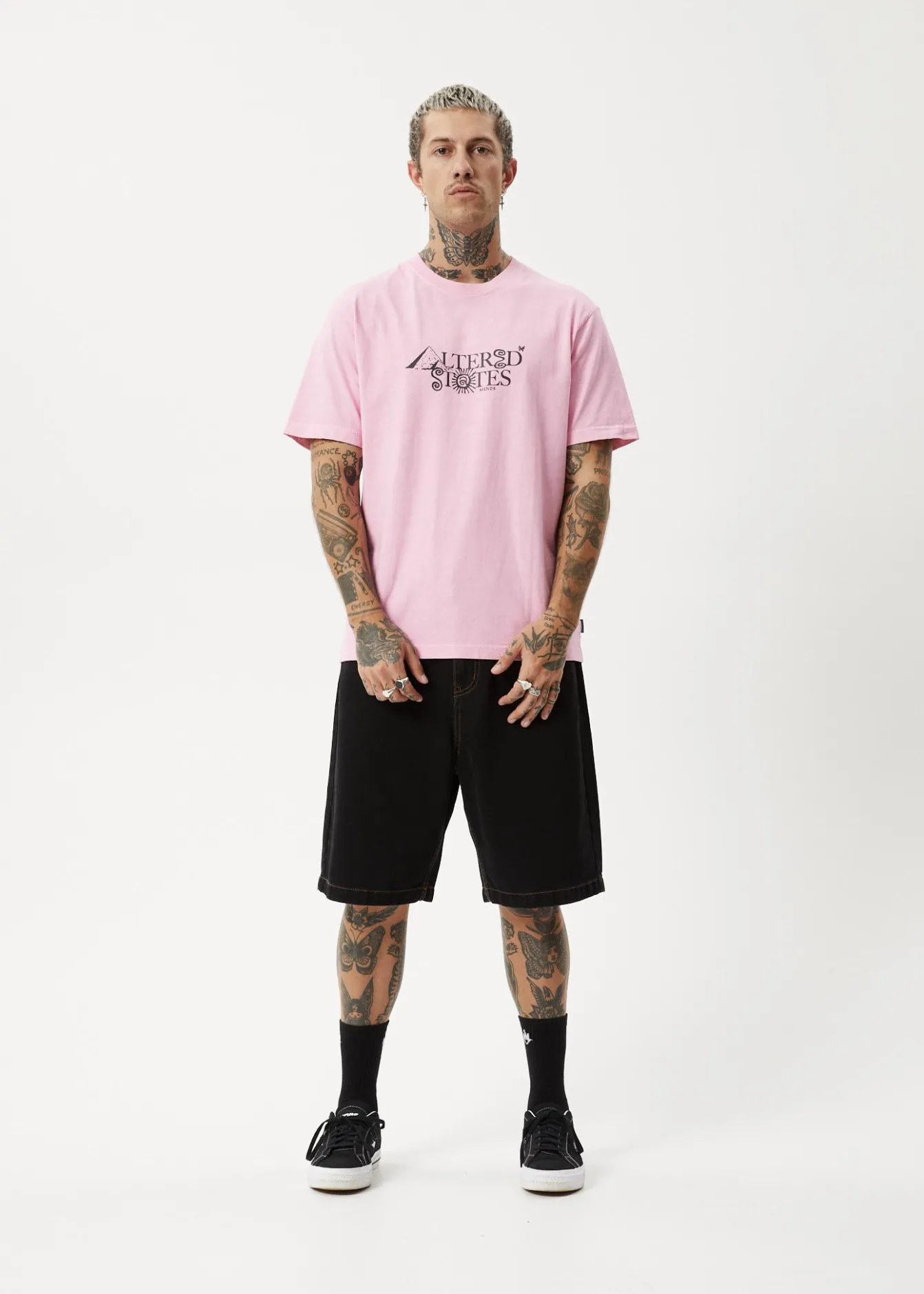 T-Shirts<Afends Deep State - Heavyweight Retro Tee Vintage Pink