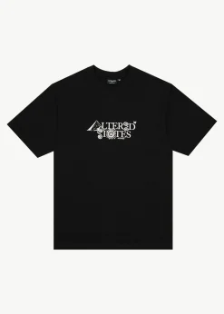 T-Shirts<Afends Deep State  - Heavyweight Retro Tee Black