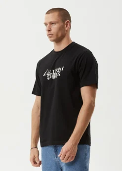 T-Shirts<Afends Deep State  - Heavyweight Retro Tee Black