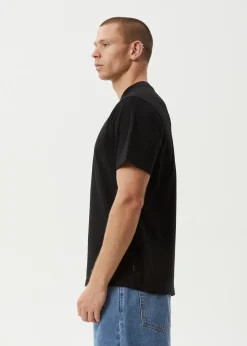 T-Shirts<Afends Deep State  - Heavyweight Retro Tee Black