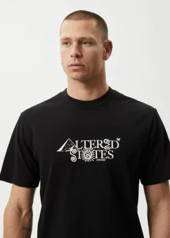 T-Shirts<Afends Deep State  - Heavyweight Retro Tee Black