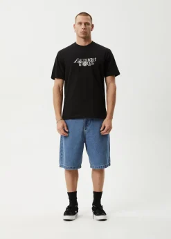 T-Shirts<Afends Deep State  - Heavyweight Retro Tee Black