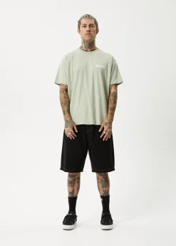 T-Shirts<Afends Destroyer  - Boxy Tee Eucalyptus