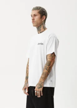 T-Shirts<Afends Destroyer  - Boxy Tee White