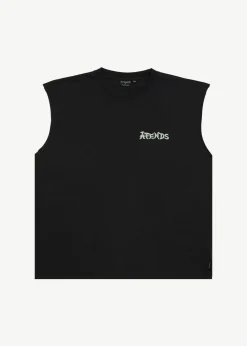 Sleeveless<Afends Destroyer  - Sleeveless Tee Stone Black