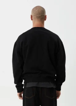 Sweaters & Hoodies<Afends Dime Bag  - Crew Neck Jumper Black