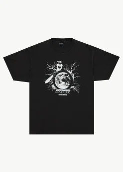T-Shirts<Afends Doom Gen  - Boxy Tee Stone Black