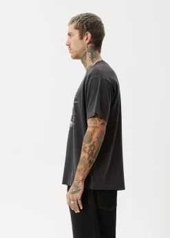 T-Shirts<Afends Doom Gen  - Boxy Tee Stone Black