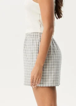 Sets & Co-Ords|Shorts<Afends Drew  - Seersucker Boxer Short Taupe Check