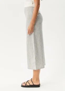 Sets & Co-Ords|Skirts<Afends Drew  - Seersucker Midi Skirt Taupe Check