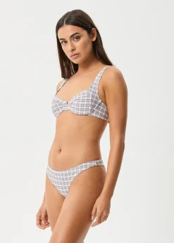 Swimwear<Afends Drew Check  - Bikini Top Taupe Check