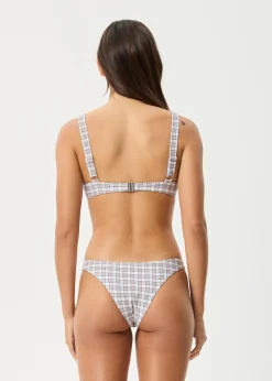 Swimwear<Afends Drew Check  - Bikini Top Taupe Check