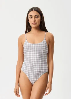 Swimwear<Afends Drew Check  - One Piece Taupe Check