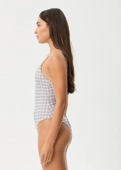 Swimwear<Afends Drew Check  - One Piece Taupe Check
