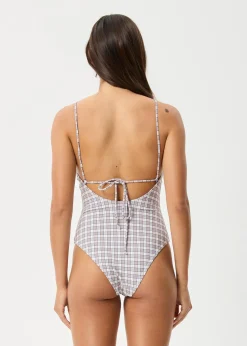 Swimwear<Afends Drew Check  - One Piece Taupe Check
