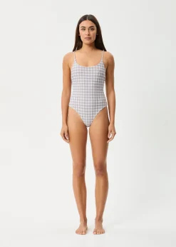 Swimwear<Afends Drew Check  - One Piece Taupe Check