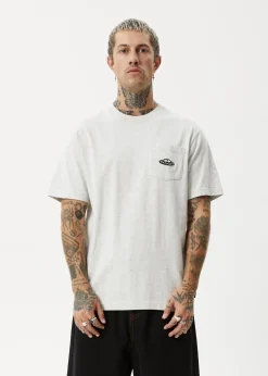 T-Shirts<Afends Earthling  - Heavyweight Boxy Tee Grey Marle