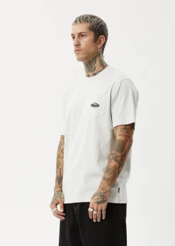 T-Shirts<Afends Earthling  - Heavyweight Boxy Tee Grey Marle