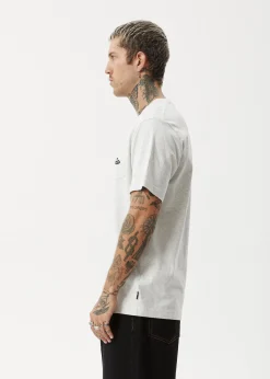 T-Shirts<Afends Earthling  - Heavyweight Boxy Tee Grey Marle
