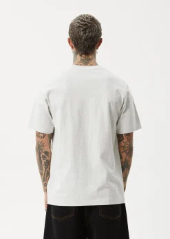 T-Shirts<Afends Earthling  - Heavyweight Boxy Tee Grey Marle