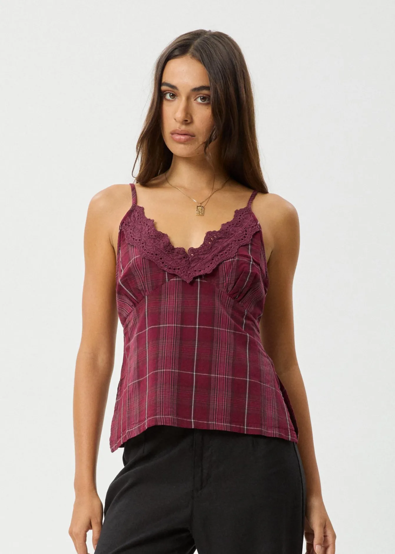 Sets & Co-Ords|Sleeveless<Afends Eboni - Check Cami Port