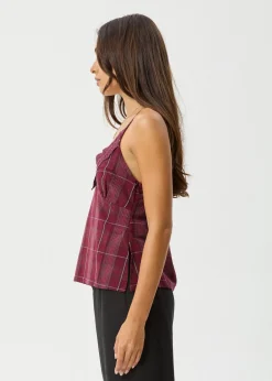 Sets & Co-Ords|Sleeveless<Afends Eboni - Check Cami Port