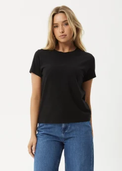 Tees & Shirts|Essentials<Afends Eden  - Regular Tee Black
