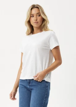 Tees & Shirts|Essentials<Afends Eden  - Regular Tee White