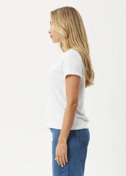 Tees & Shirts|Essentials<Afends Eden  - Regular Tee White