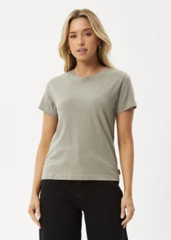 Tees & Shirts|Essentials<Afends Eden  - Regular Tee Olive