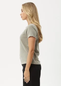Tees & Shirts|Essentials<Afends Eden  - Regular Tee Olive