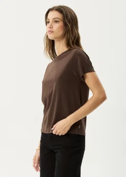 Tees & Shirts|Essentials<Afends Eden  - Regular Tee Coffee